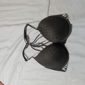 Pink by Victoria secret animal print front close underwire bra